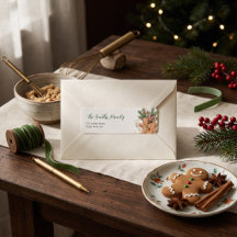 Étiquette d'adresse de retour de cuisson de Noël a