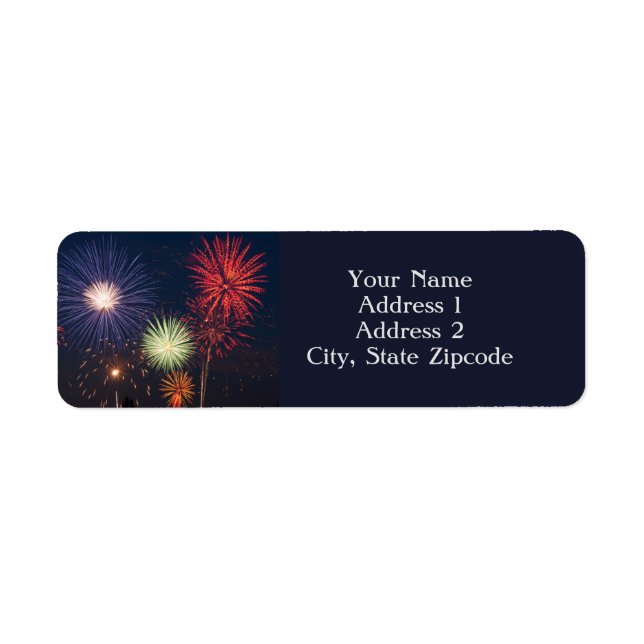 Étiquette d'adresse de retour de Fireworks (Devant)