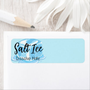 Étiquette d'adresse de retour de glace salée