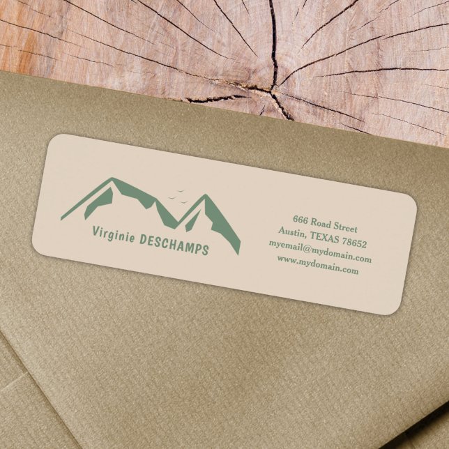 Étiquette d'adresse de retour de Green Mountains (Green Mountains Return Address Label)