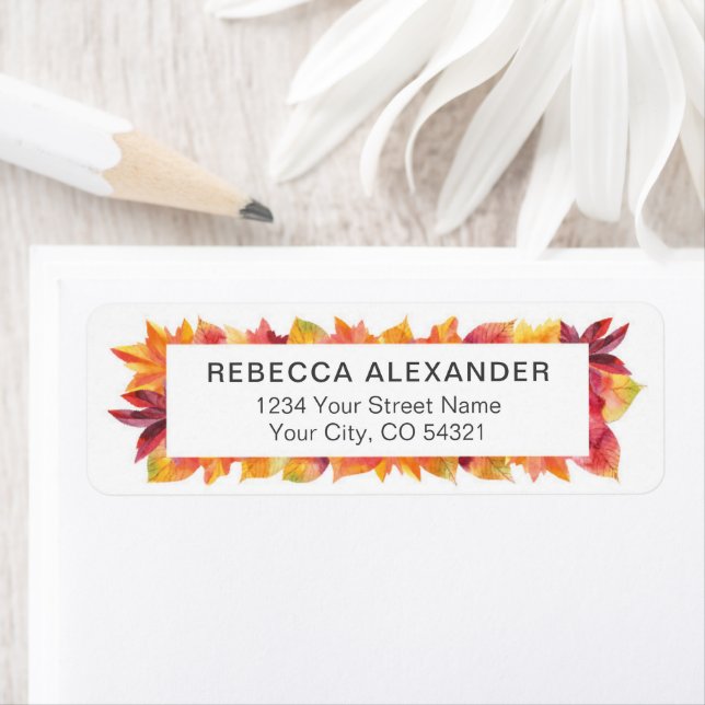 Étiquette d'adresse de retour de la chute de l'aqu (En situation)