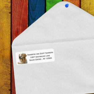 Étiquette d'adresse de retour de l'aquarelle Golde