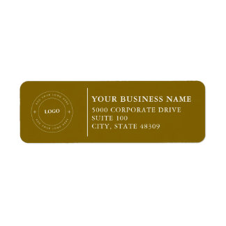 Étiquette d'adresse de retour de logo d'entreprise