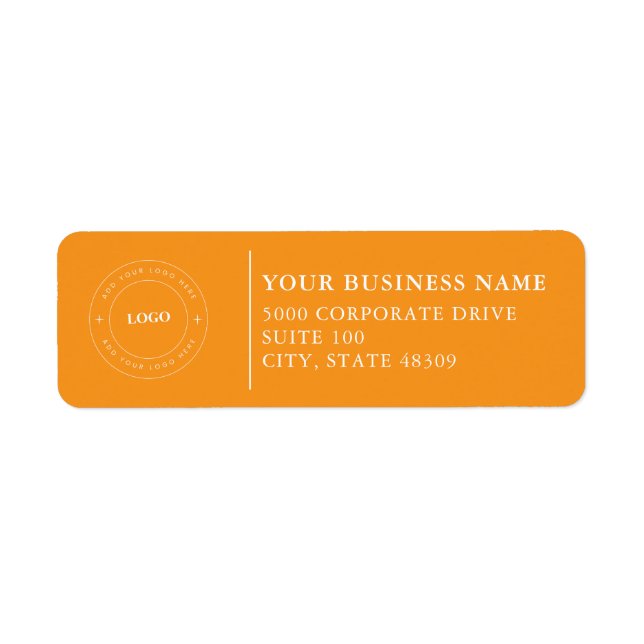 Étiquette d'adresse de retour de logo d'entreprise (Devant)