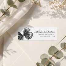 Étiquette d'adresse de retour de mariage.