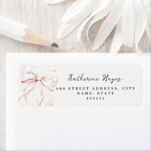 Étiquette d'adresse de retour de mariage avec un n