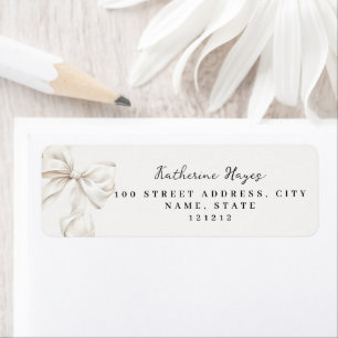 Étiquette d'adresse de retour de mariage avec un n