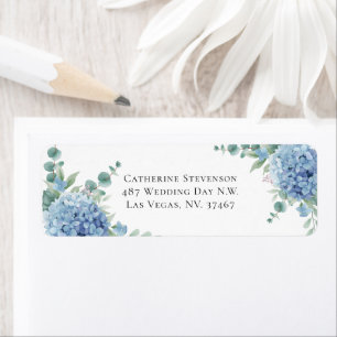 Étiquette d'adresse de retour de mariage floral Hy