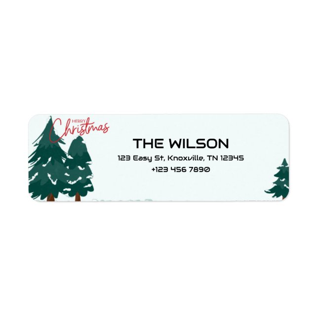 étiquette d'adresse de retour de Noël très joyeux (Devant)