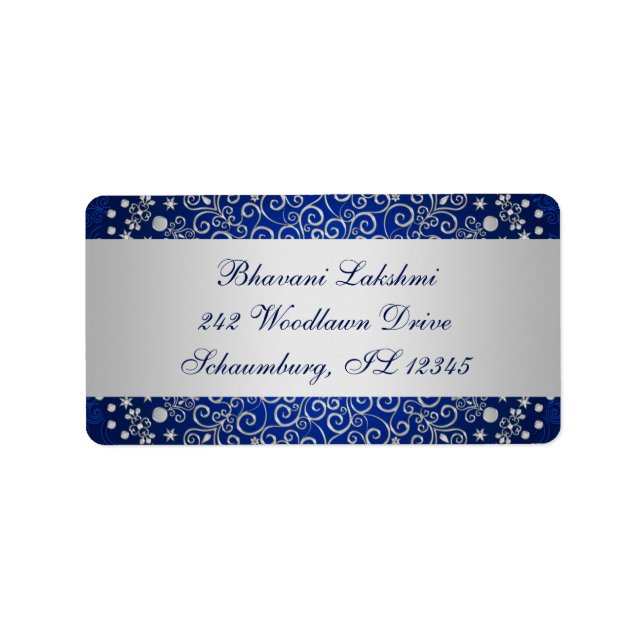 Étiquette d'adresse de retour de rouleaux complexe (Devant)