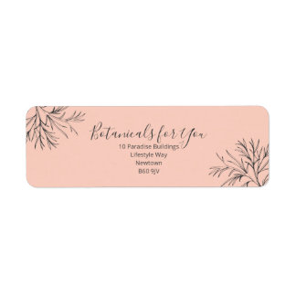 Étiquette d'adresse de retour de script botanique 