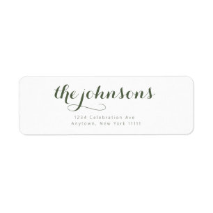 Étiquette d'adresse de retour de script minimalist