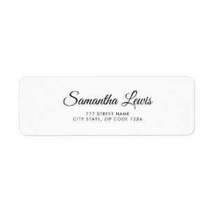 Étiquette d'adresse de retour de script simple et 