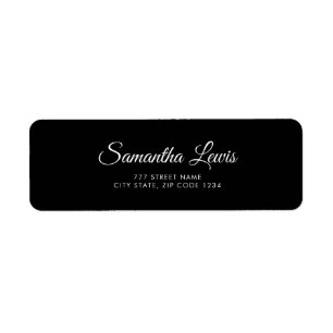 Étiquette d'adresse de retour de script simple noi