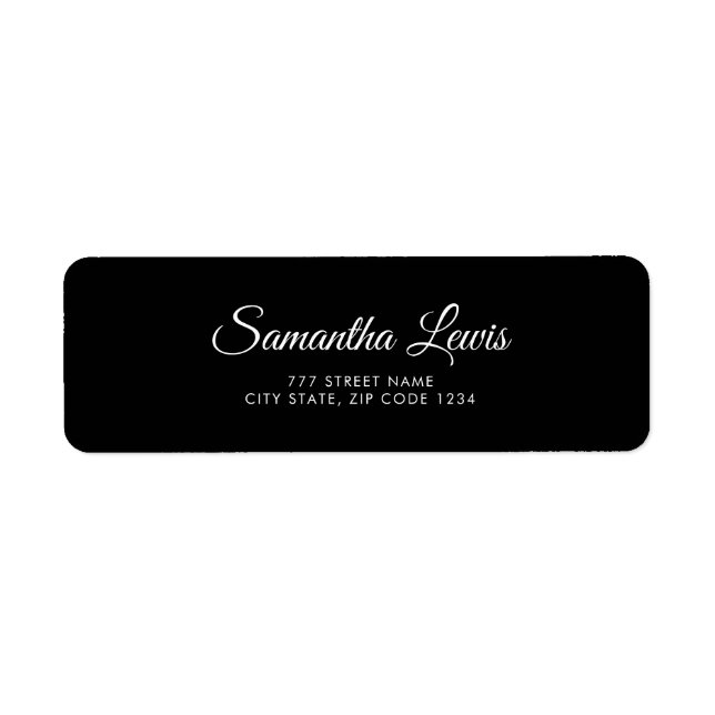 Étiquette d'adresse de retour de script simple noi (Devant)