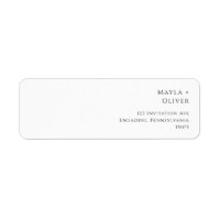 Étiquette d'adresse de retour de typographie class
