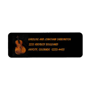 Étiquette d'adresse de retour de violon