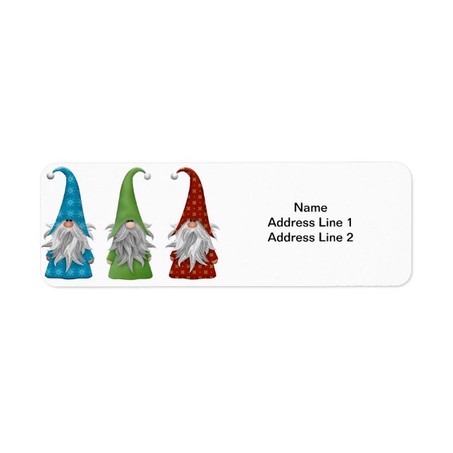 Étiquette d'adresse de retour des trois cadeaux de (Devant)