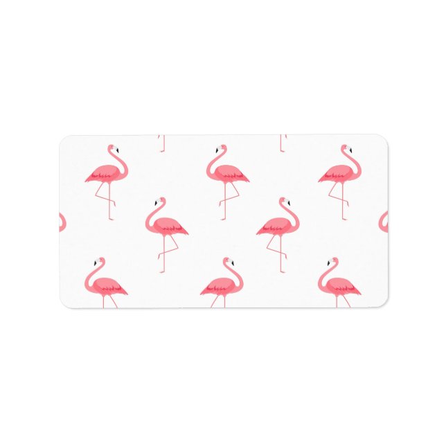 Étiquette d'adresse de retour du modèle Flamingo (Devant)