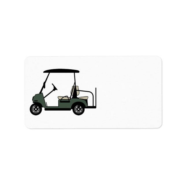 Étiquette d'adresse de retour du panier de golf (Devant)