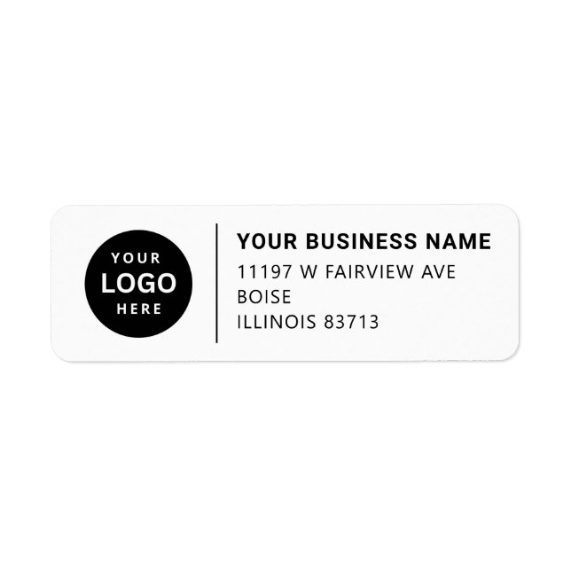 Étiquette d'adresse de retour entreprise (Devant)