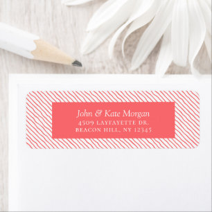 Étiquette d'adresse de retour Festin Pink Holiday 