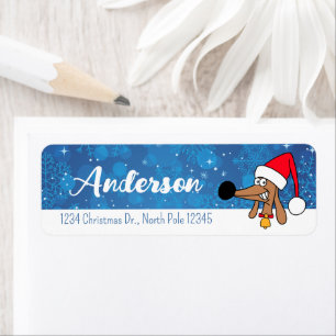 Étiquette d'adresse de retour Festive Christmas Da