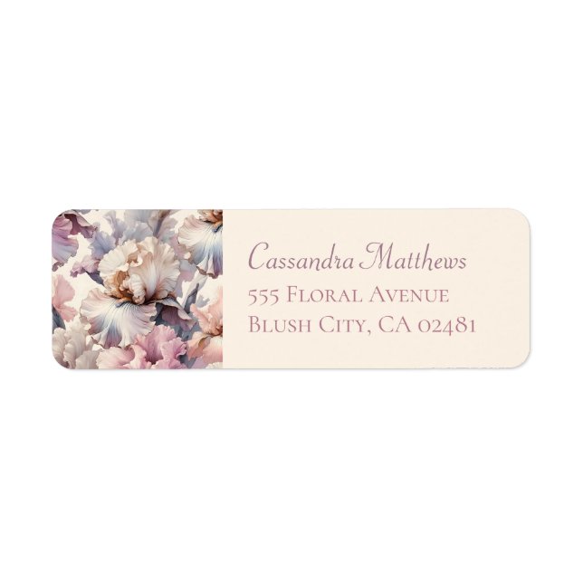 Étiquette d'adresse de retour Floral Classique Élé (Devant)