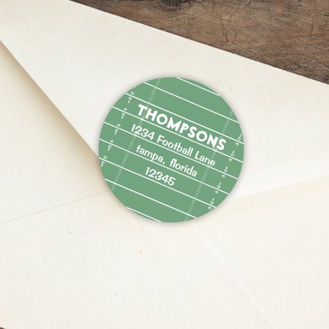 Étiquette d'adresse de retour Football Sports Mign (Créateur téléchargé)