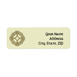 Étiquette d'adresse de retour Gold Celtic Eternity