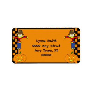 Étiquette d'adresse de retour Halloween