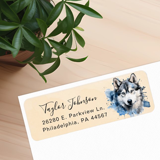 Étiquette d'adresse de retour Husky (Créateur téléchargé)
