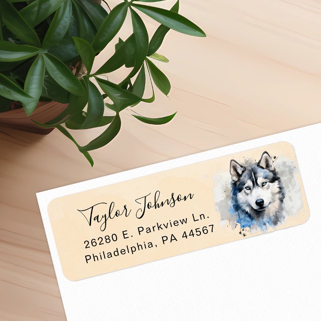 Étiquette d'adresse de retour Husky (Créateur téléchargé)