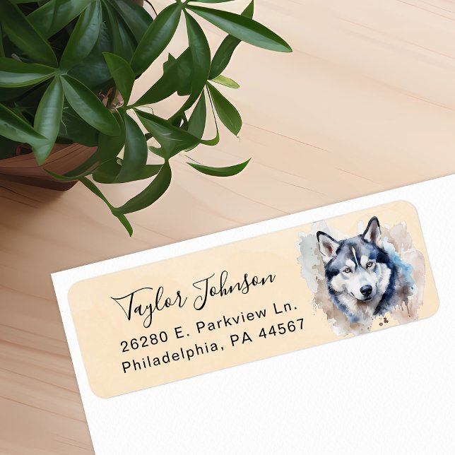Étiquette d'adresse de retour Husky (Créateur téléchargé)