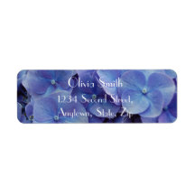 Étiquette d'adresse de retour Hydrangea