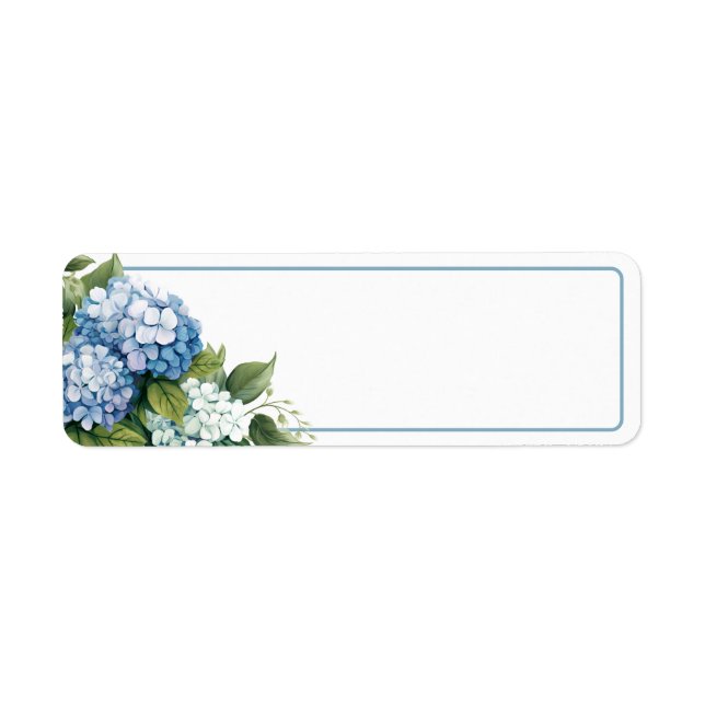 Étiquette d'adresse de retour Hydrangea (Devant)