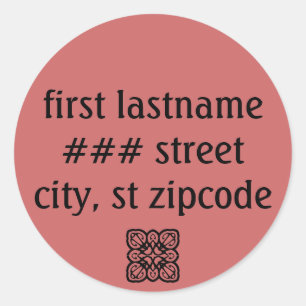 étiquette d'adresse de retour - informations perso