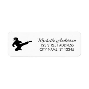 Étiquette d'adresse de retour Karaté / Taekwondo /