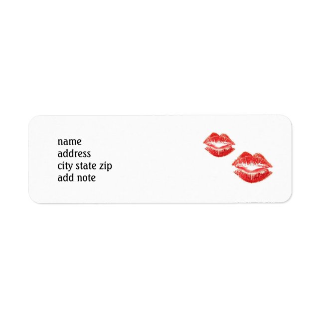 ÉTIQUETTE D'ADRESSE DE RETOUR KISSABLE (Devant)