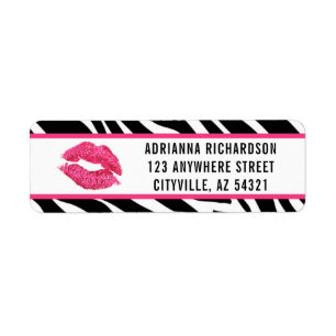 Étiquette d'adresse de retour Lip Kiss Distributeu
