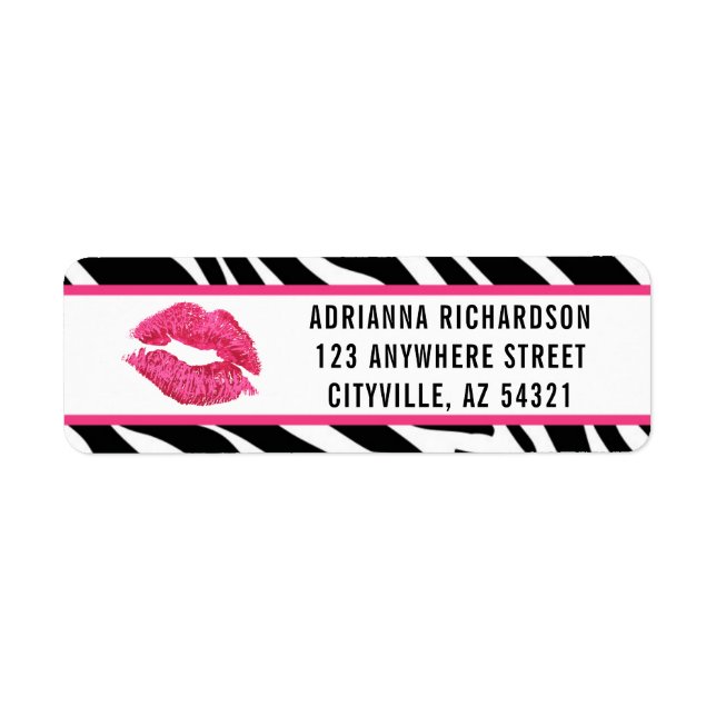 Étiquette d'adresse de retour Lip Kiss Distributeu (Devant)