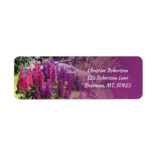 Étiquette d'adresse de retour Lupine
