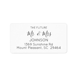 Étiquette d'adresse de retour M. et Mme