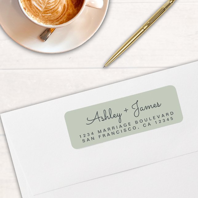 Étiquette d'adresse de retour Mariage de noms de s (Créateur téléchargé)