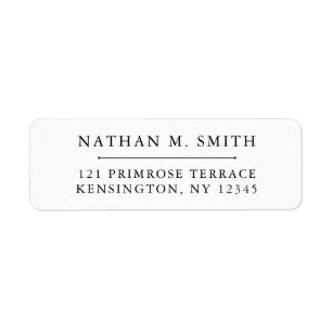 Étiquette d'adresse de retour minimale