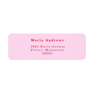 Étiquette d'adresse de retour moderne