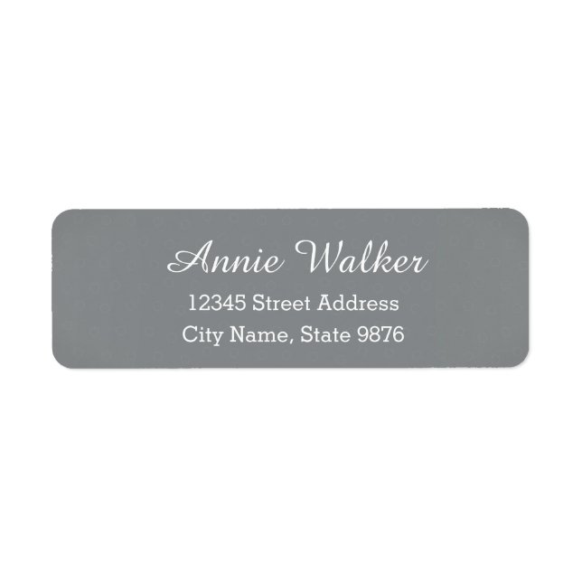 Étiquette d'adresse de retour moderne -Elegant Arg (Devant)