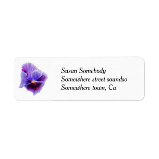 Étiquette d'adresse de retour Pansy Violet