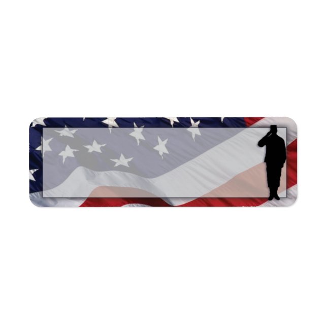 Étiquette d'adresse de retour patriotique (Devant)