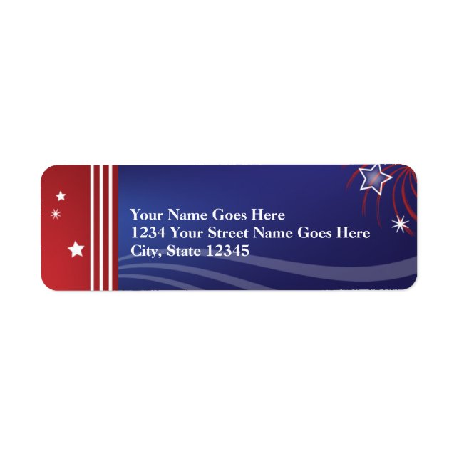 Étiquette d'adresse de retour patriotique (Devant)